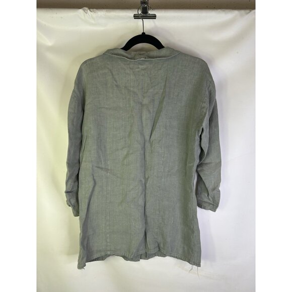 Vintage 90s Timbuktu Linen Flowy Button Shirt Tunic USA Lagenlook - Picture 6 of 6